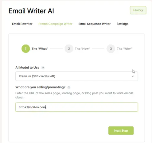 Email Rewriter AI Feature